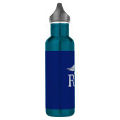 Bouteille D'eau En Acier Inoxydable Infirmière inscrite RN Silver Caduceus Navy Blue d (Gauche)