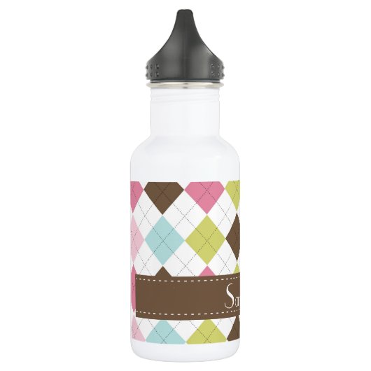 Bouteille D'eau En Acier Inoxydable Jacquard Diamond Stitch Hoot 32. oz. (Gauche)