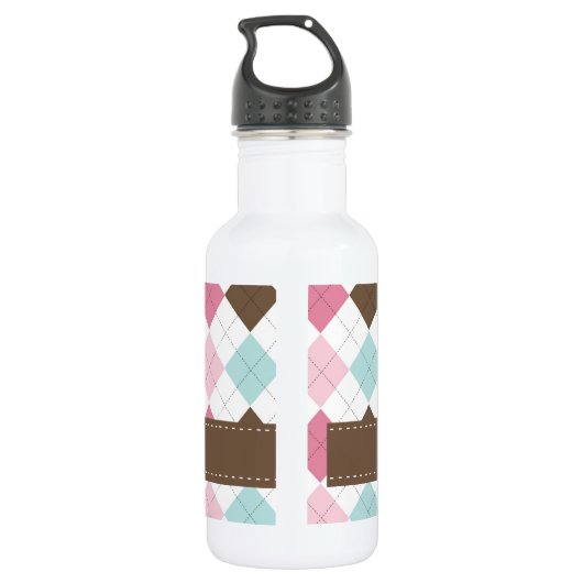 Bouteille D'eau En Acier Inoxydable Jacquard Diamond Stitch Hoot 32. oz. (Dos)