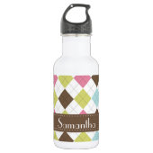 Bouteille D'eau En Acier Inoxydable Jacquard Diamond Stitch Hoot 32. oz. (Devant)