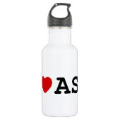 Bouteille D'eau En Acier Inoxydable J'aime l'ASL (Devant)