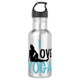 Bouteille D'eau En Acier Inoxydable J'aime le yoga