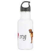 Bouteille D'eau En Acier Inoxydable J'aime mon Rhodesian Ridgeback (Devant)