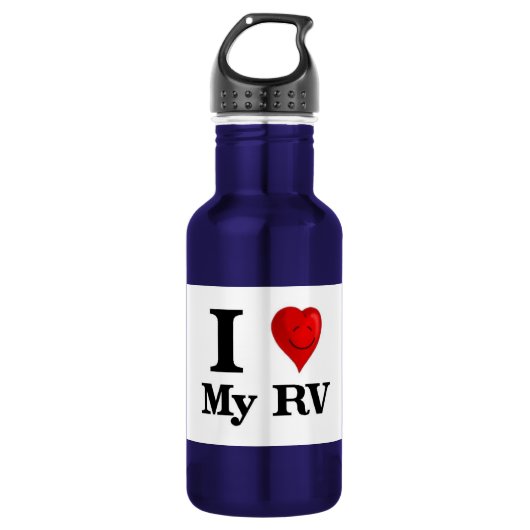 Bouteille D'eau En Acier Inoxydable J'aime mon rv (Devant)
