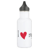 Bouteille D'eau En Acier Inoxydable J'aime mon Sheltie (Gauche)