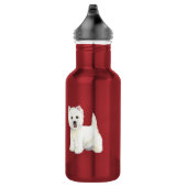 Bouteille D'eau En Acier Inoxydable J'aime mon Westie (Droite)