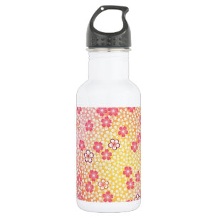 Bouteille D'eau En Acier Inoxydable Japonais KIMONO Textile, Motif de fleurs de cerisi