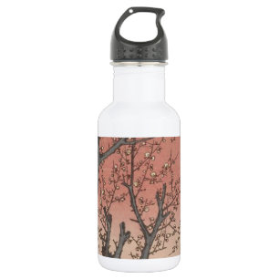 Bouteille D'eau En Acier Inoxydable Jardin de prune fleuri d'arbre japonais