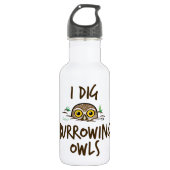 Bouteille D'eau En Acier Inoxydable Je creuse creuser des hiboux (Devant)