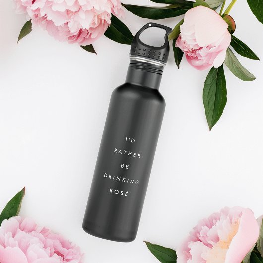 Bouteille D'eau En Acier Inoxydable Je Préférerais Boire Du Rosé