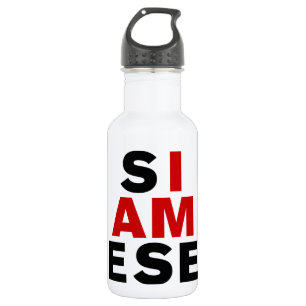 BOUTEILLE D'EAU EN ACIER INOXYDABLE JE SUIS SIAMESE