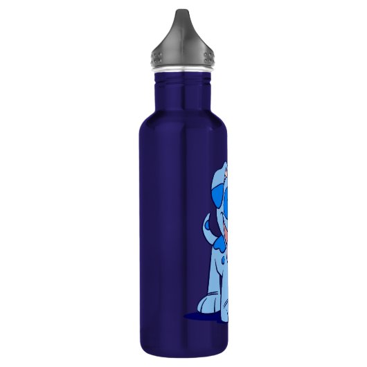 Bouteille D'eau En Acier Inoxydable Joli caricature bleu Chiot (Gauche)