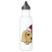 Bouteille D'eau En Acier Inoxydable Joli Christmas Labrador Puppy et Orange Tabby (Gauche)