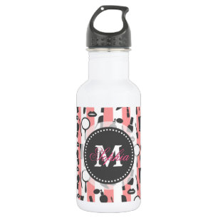 Bouteille D'eau En Acier Inoxydable Jolie ceinture monogramme cosmétique rayures moti