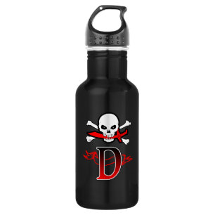 Bouteille D'eau En Acier Inoxydable Jolly roger D Monogramme initial