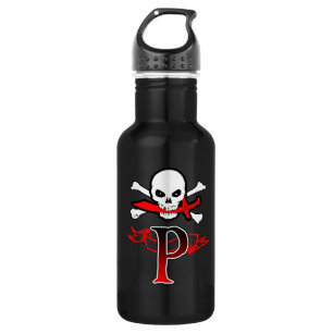 Bouteille D'eau En Acier Inoxydable Jolly roger P Monogramme initial