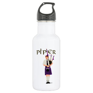 Bouteille D'eau En Acier Inoxydable Joueur de cornemuse - Kilt Violet