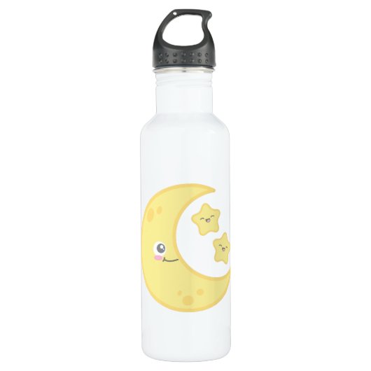 Bouteille D'eau En Acier Inoxydable Kawaii Moon et l'étoile (Devant)