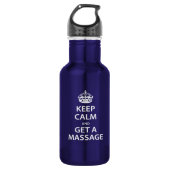 Bouteille D'eau En Acier Inoxydable Keep Calm and Get a massage (Devant)