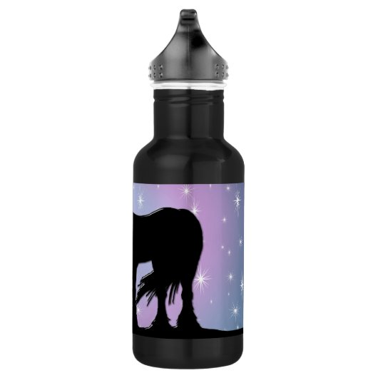 Bouteille D'eau En Acier Inoxydable La licorne noire mystique (Droite)