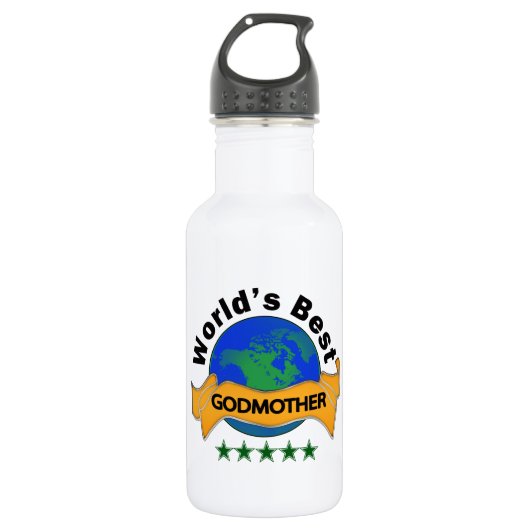 Bouteille D'eau En Acier Inoxydable La meilleure marraine du monde (Devant)