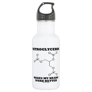Bouteille D'eau En Acier Inoxydable La nitroglycérine rend mon travail de coeur