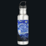 Bouteille D'eau En Acier Inoxydable La nuit étoilée par Van Gogh<br><div class="desc">La peinture à l'huile par Vincent van Gogh principal néerlandais (1853-1890) probablement sa peinture plus célèbre, Van Gogh a peint "la nuit étoilée" en 1889 de la mémoire tandis que dans un asile en France où il s'est signé la dépression. La scène dépeint la vue de sa fenêtre de chambre...</div>