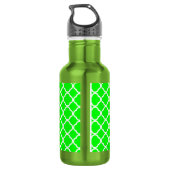 Bouteille D'eau En Acier Inoxydable Ladybug sur Quatrefoil vert électrique (Dos)
