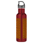 Bouteille D'eau En Acier Inoxydable L'Art Vibrant Ouganda Inspiré Du Drapeau (Dos)