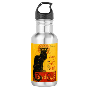 Bouteille D'eau En Acier Inoxydable Le Conversation Noir Le Chat Noir