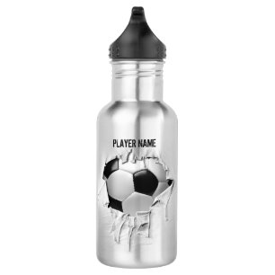 Bouteille D'eau En Acier Inoxydable Le football déchiré (personnalisé)