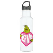 Bouteille D'eau En Acier Inoxydable Le Grinch | Love Pink Heart (Devant)