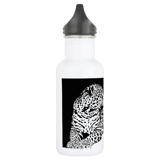 Bouteille D'eau En Acier Inoxydable Léopard noir et blanc (Gauche)