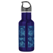 Bouteille D'eau En Acier Inoxydable Leptomedusae d'Ernst Haeckel (bleu-foncé) (Dos)