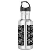 Bouteille D'eau En Acier Inoxydable Lettre initiale D monogramme (Dos)