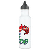 Bouteille D'eau En Acier Inoxydable Lettres rouges rétro Noël, Naughty ou Nice (Droite)