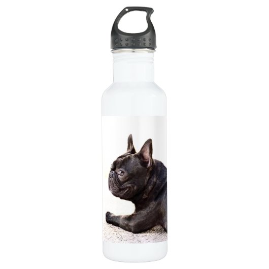 Bouteille D'eau En Acier Inoxydable Liberté de bouledogue français (Devant)