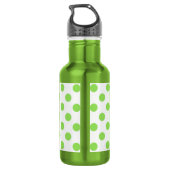 Bouteille D'eau En Acier Inoxydable Lime et pois blancs (Dos)