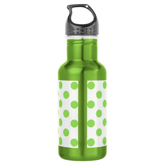 Bouteille D'eau En Acier Inoxydable Lime et pois blancs (Dos)