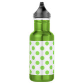 Bouteille D'eau En Acier Inoxydable Lime et pois blancs (Droite)