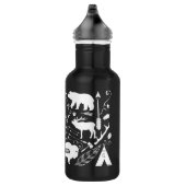 Bouteille D'eau En Acier Inoxydable Loup de bison rustique Ours Motif N'importe quelle (Droite)