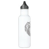 Bouteille D'eau En Acier Inoxydable Loup en colère en gris (Gauche)