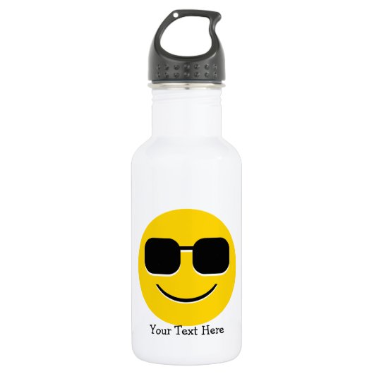 Bouteille D'eau En Acier Inoxydable Lunettes de soleil fraîches Emoji (Devant)