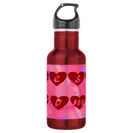 Bouteille D'eau En Acier Inoxydable Meilleure maman en Hearts (Devant)