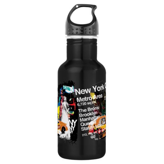 Bouteille D'eau En Acier Inoxydable Métro New York City (Devant)