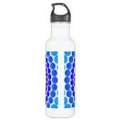 Bouteille D'eau En Acier Inoxydable Monogramme bleu de point (Dos)