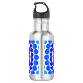 Bouteille D'eau En Acier Inoxydable Monogramme bleu de point (Dos)