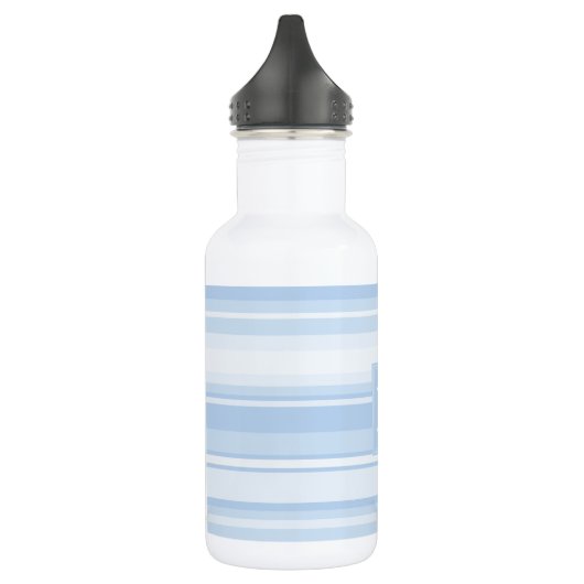 Bouteille D'eau En Acier Inoxydable Monogramme Bleu rayures (Gauche)