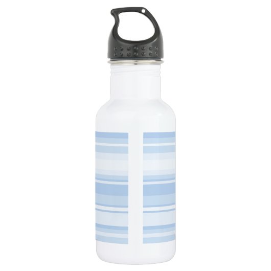 Bouteille D'eau En Acier Inoxydable Monogramme Bleu rayures (Dos)