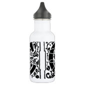 Bouteille D'eau En Acier Inoxydable Monogramme C initial. Nom floral Motif Customisé (Gauche)